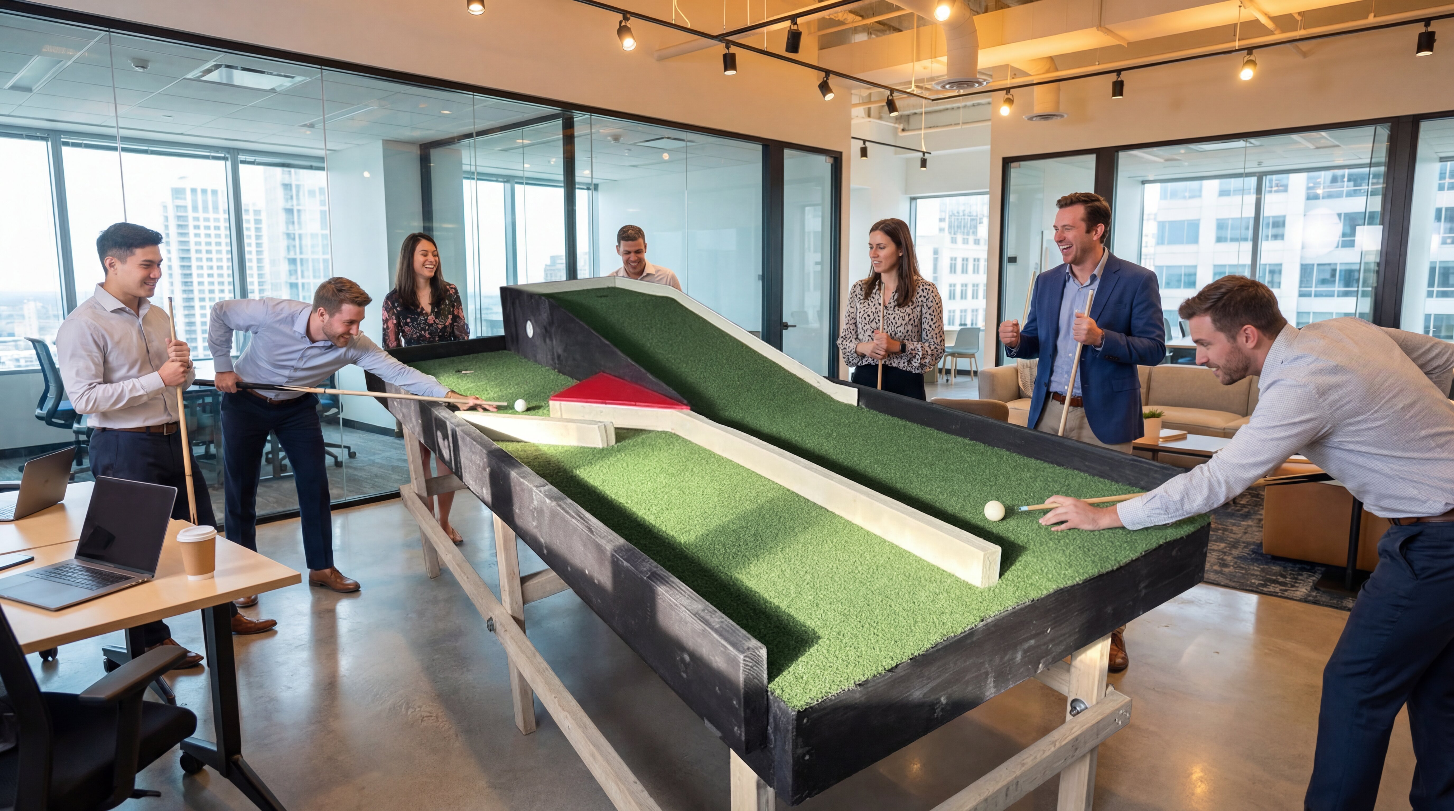 Players enjoying Crazy Pool